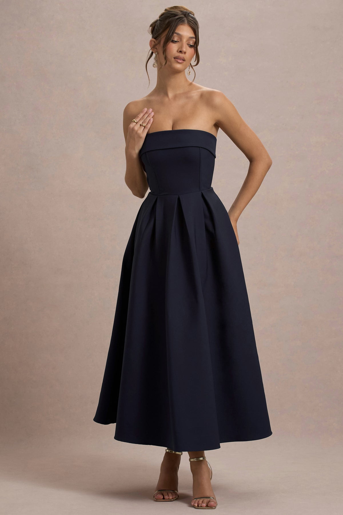 Women’s Evening Gown - Strapless A-Line Fit - Full Length Formal Dress