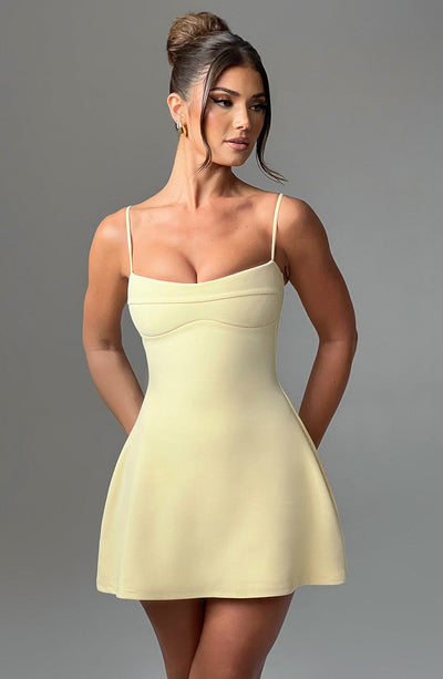 Women’s Mini Dress - Sweetheart Neckline - Adjustable Spaghetti Straps - A-Line Fit