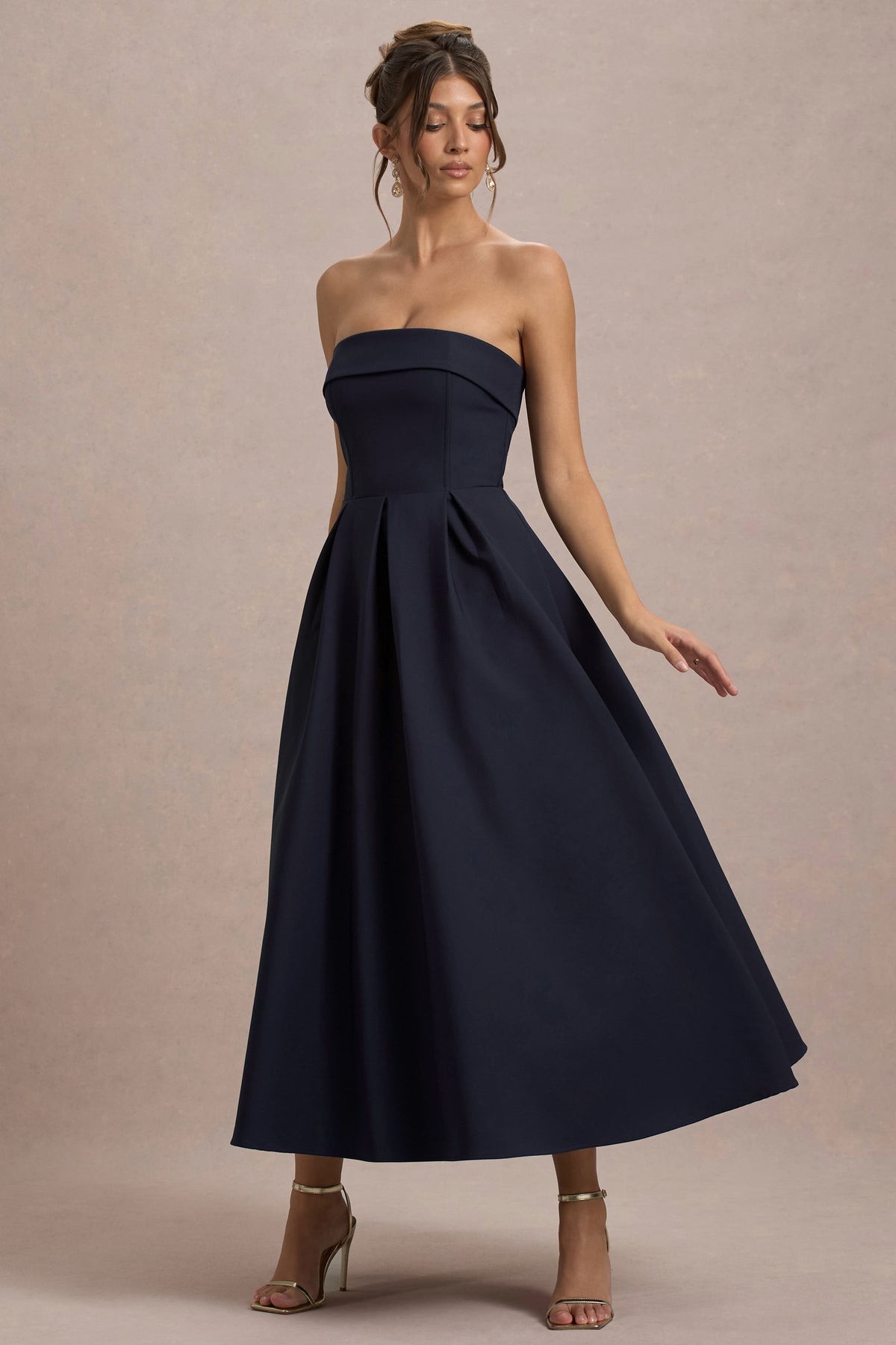 Women’s Evening Gown - Strapless A-Line Fit - Full Length Formal Dress