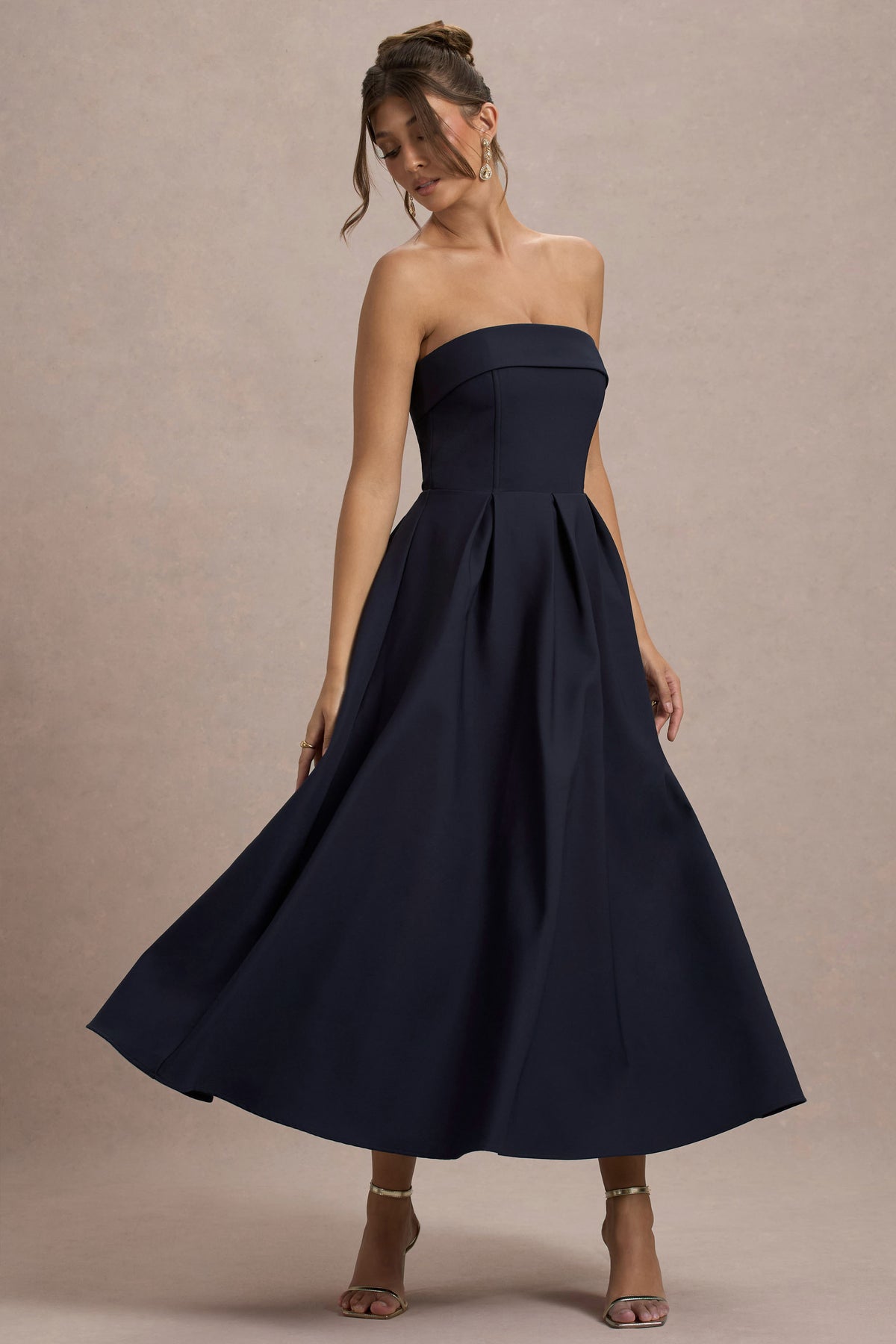 Women’s Evening Gown - Strapless A-Line Fit - Full Length Formal Dress