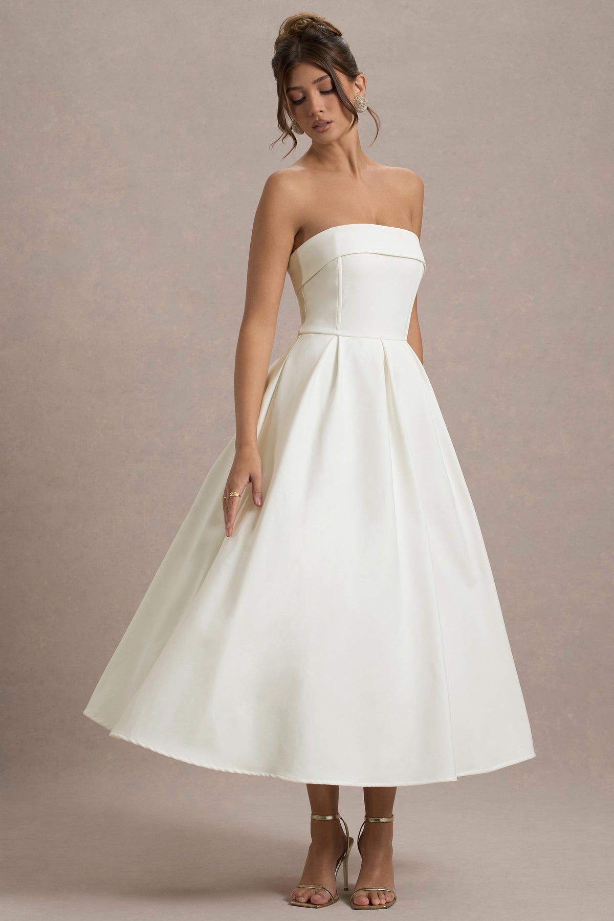 Women’s Evening Gown - Strapless A-Line Fit - Full Length Formal Dress