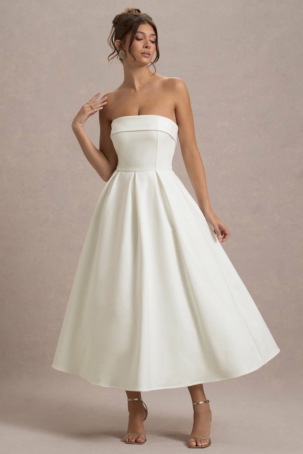Women’s Evening Gown - Strapless A-Line Fit - Full Length Formal Dress