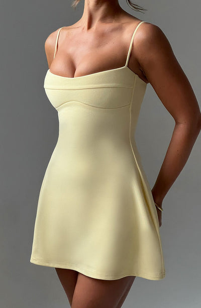 Women’s Mini Dress - Sweetheart Neckline - Adjustable Spaghetti Straps - A-Line Fit