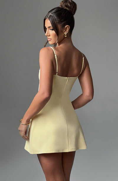 Women’s Mini Dress - Sweetheart Neckline - Adjustable Spaghetti Straps - A-Line Fit