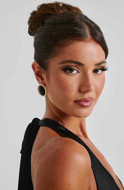 Women's Statement Earrings - Bold Round Design - Thick Border - Elegant Style