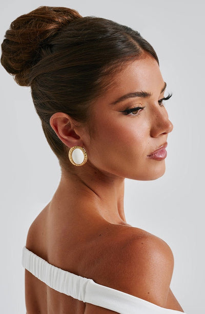 Women's Statement Earrings - Bold Round Design - Thick Border - Elegant Style