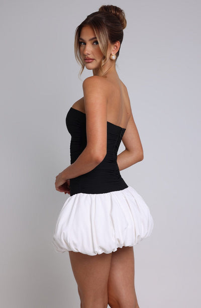Women’s Strapless Mini Dress - Fitted Bodice - Bubble Skirt - Elegant Party Wear