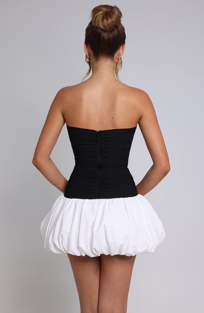 Women’s Strapless Mini Dress - Fitted Bodice - Bubble Skirt - Elegant Party Wear