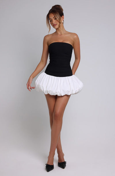 Women’s Strapless Mini Dress - Fitted Bodice - Bubble Skirt - Elegant Party Wear