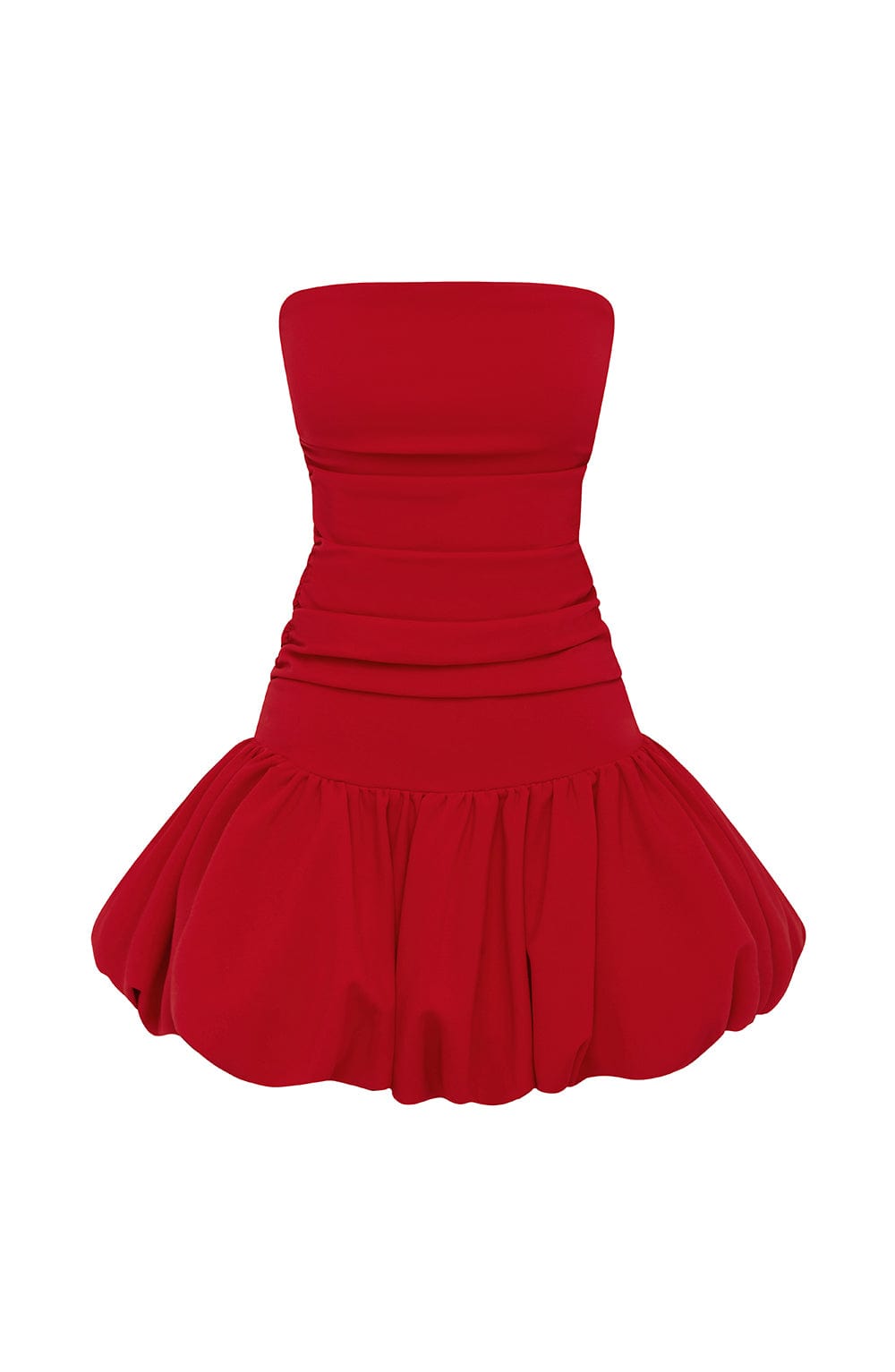Women’s Strapless Mini Dress - Fitted Bodice - Bubble Hem - Flirty Cocktail Wear