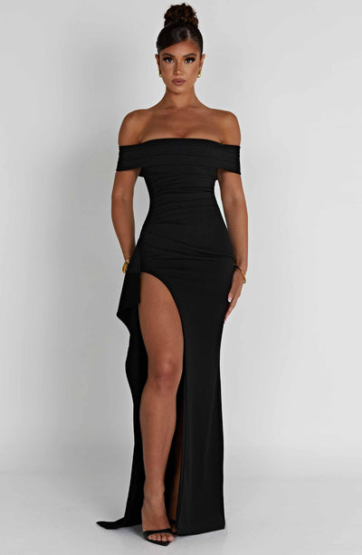 Joyce-robe-maxi-noire
