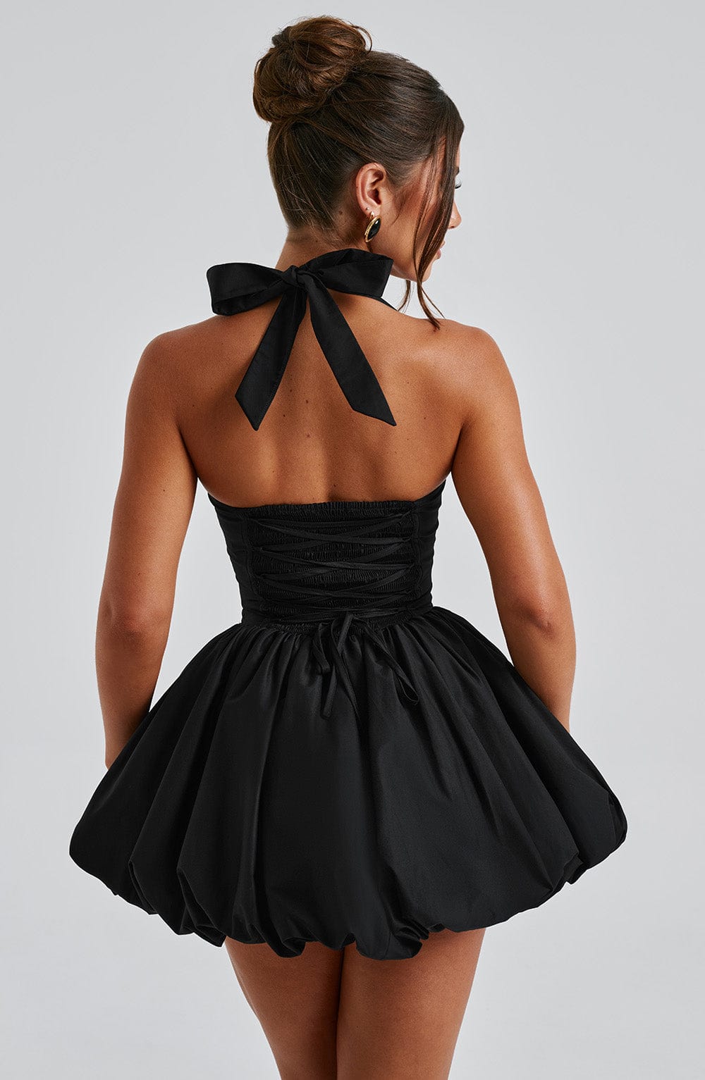 Women's Strapless Mini Dress - Fitted Bodice - Voluminous Tutu Skirt - Elegant Party Wear