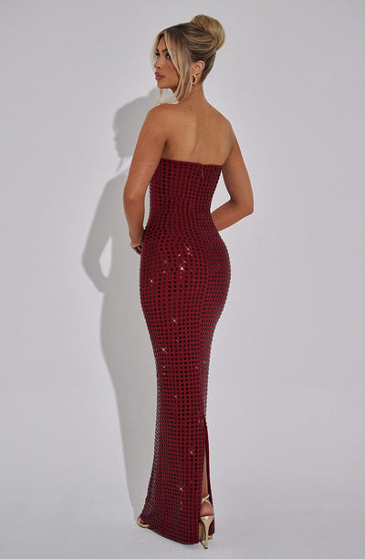 Women’s Evening Gown - Strapless Sequin - Floor Length Formal Elegant Dress