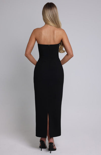 Women’s Evening Dress - Strapless Bodycon Fit - Ankle Length - Elegant Formalwear