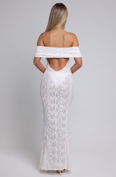 Women’s Evening Gown - Off Shoulder Lace - Floor Length - Elegant Formal Fit