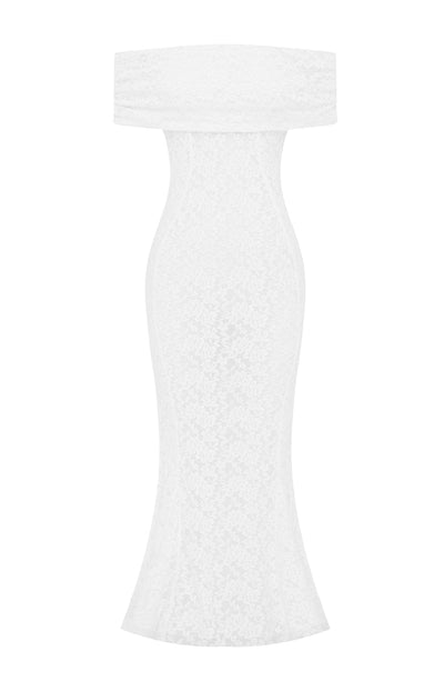 Women’s Evening Gown - Off Shoulder Lace - Floor Length - Elegant Formal Fit