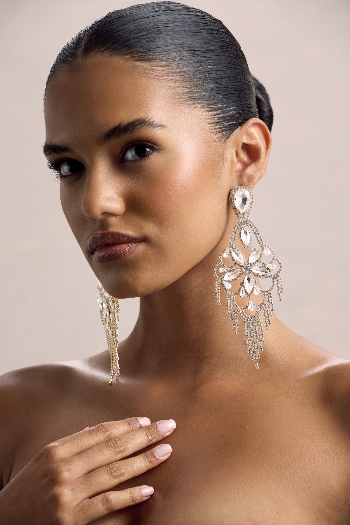 Women’s Chandelier Earrings – Teardrop Design – Crystal Accents – Statement Jewelry