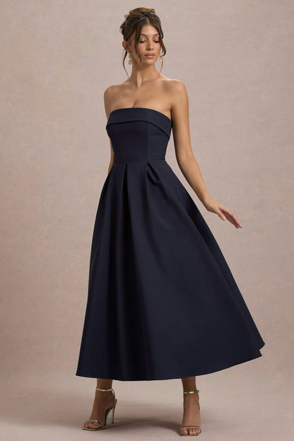 Women’s Evening Gown - Strapless A-Line Fit - Full Length Formal Dress