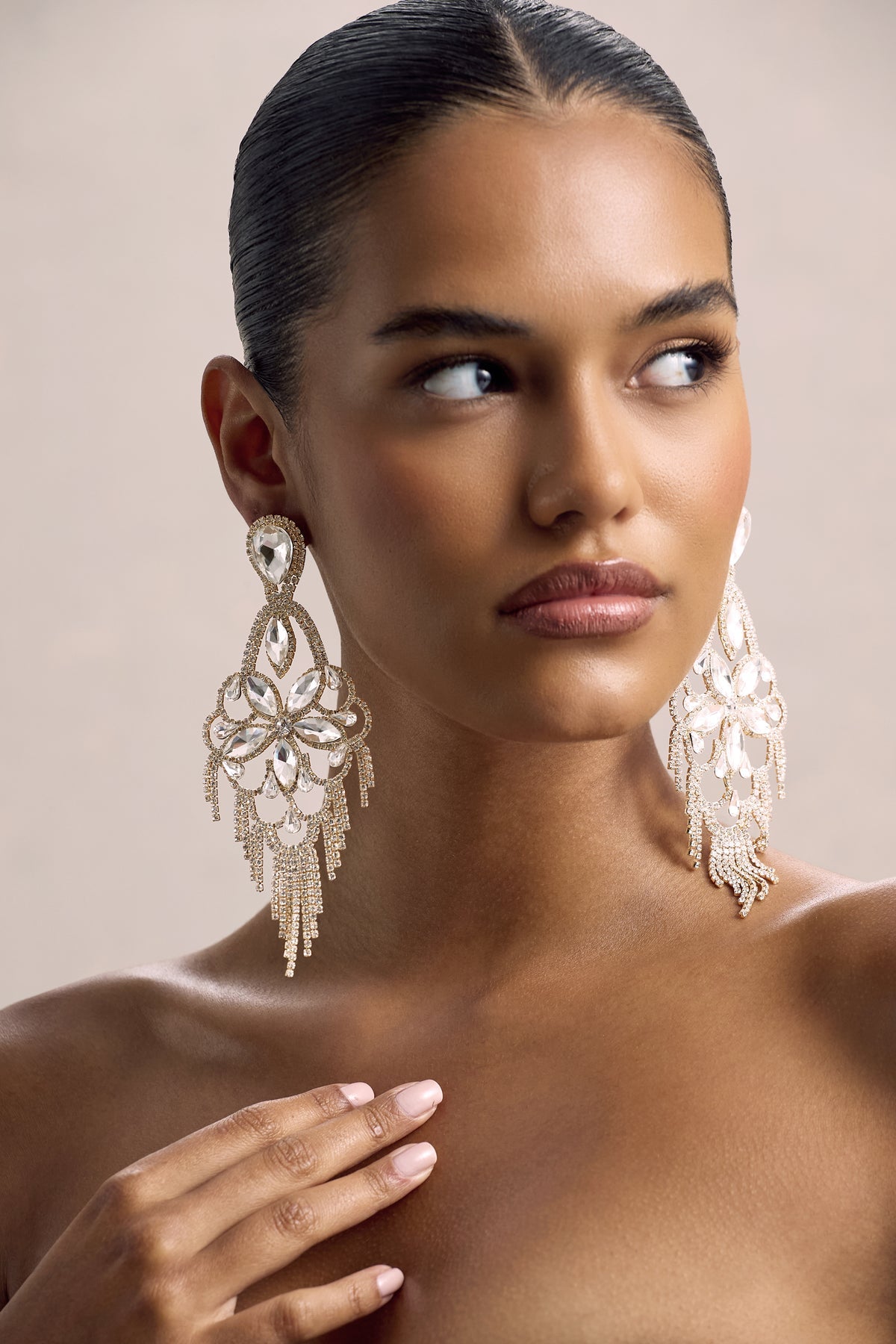 Women’s Chandelier Earrings – Teardrop Design – Crystal Accents – Statement Jewelry