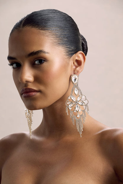 Women’s Chandelier Earrings – Teardrop Design – Crystal Accents – Statement Jewelry
