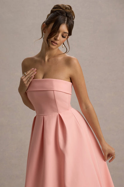 Women’s Evening Gown - Strapless A-Line Fit - Full Length Formal Dress